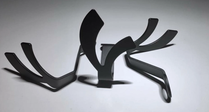 Crochet pour casque, sous le siège pour Vespa, noir brillant