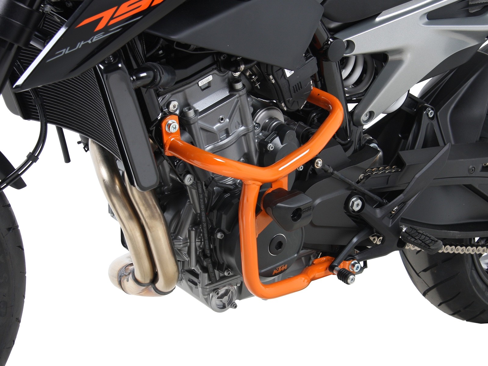Arceau de protection moteur orange KTM 790 Duke à partir de l'année 2018 Hepco & Becker