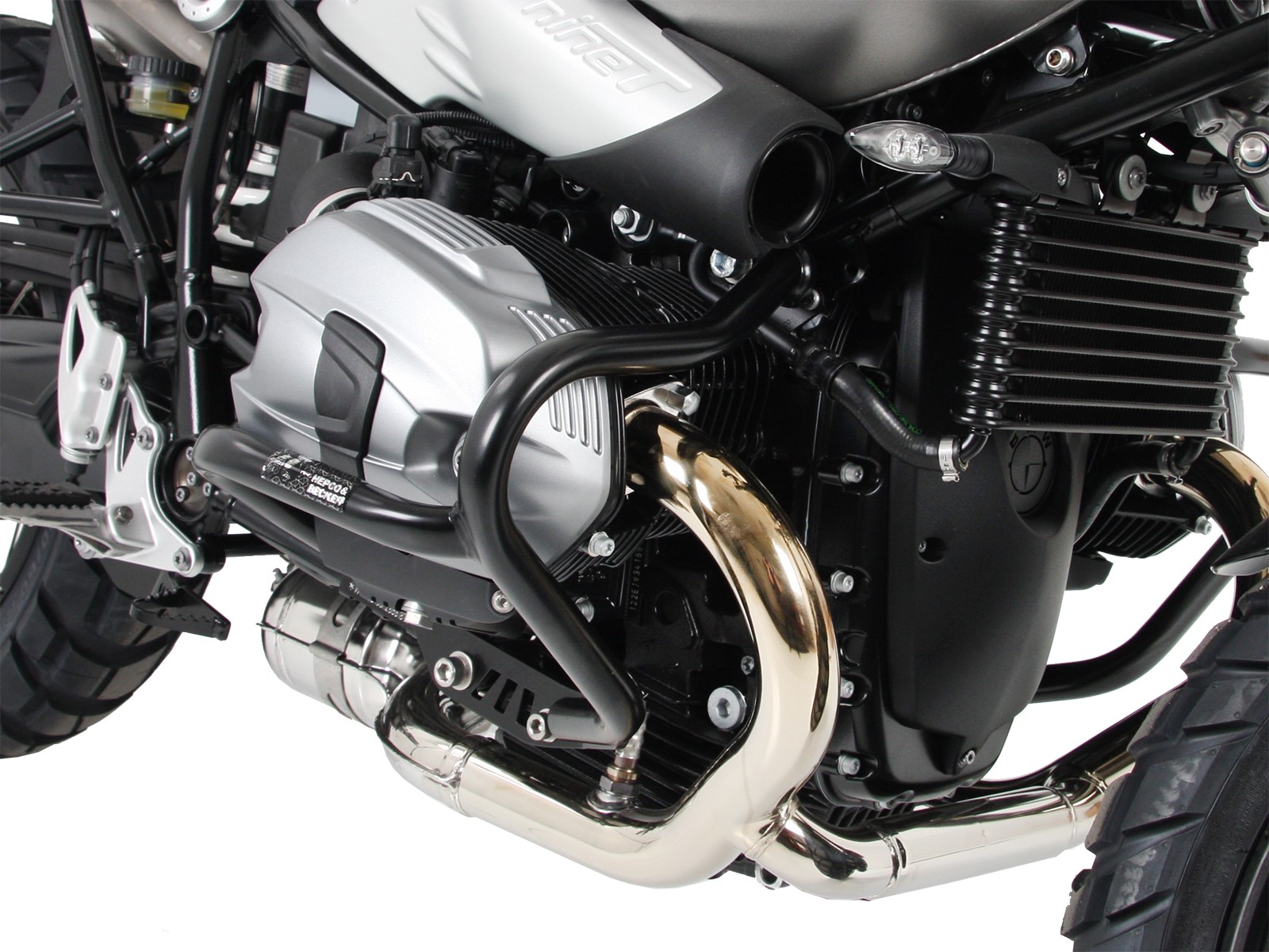Arceau de protection moteur noir pour BMW R nineT Scrambler (16-23) Hepco & Becker