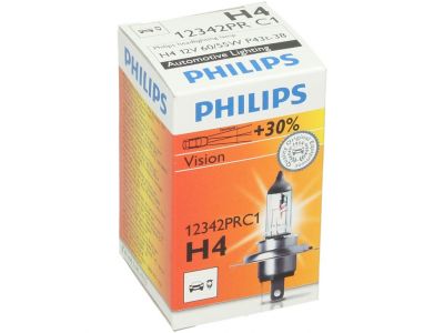 Philips Ampoule, H4, Vision+30% de lumière en plus, 12 V, 60/55 W, P43t