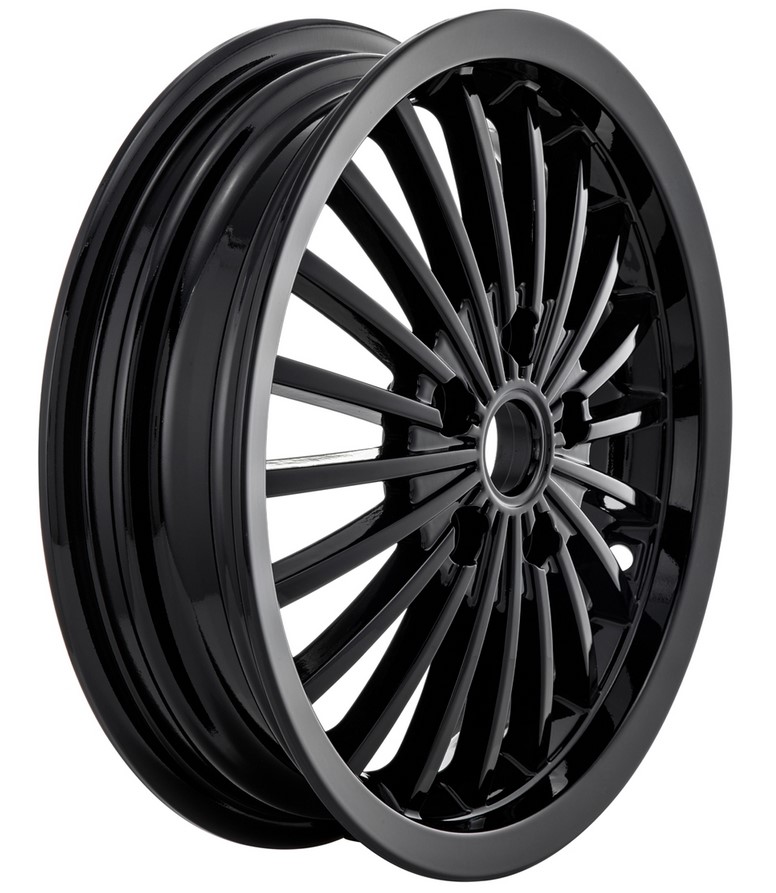 Jante avant/arrière pour Vespa GTS/GTS Super/GTV/GT 60/GT/GT L 125-300ccm, noir brillant
