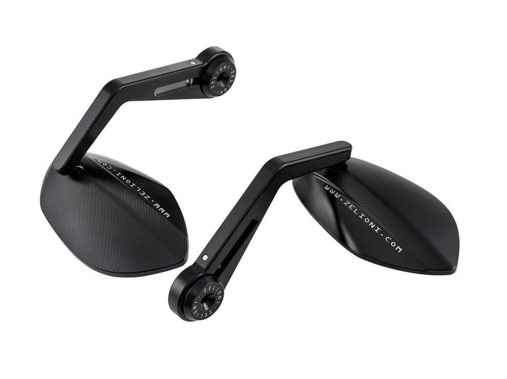 Rétroviseur d'extrémité de guidon ZELIONI pour Vespa, droite et gauche, noir mat