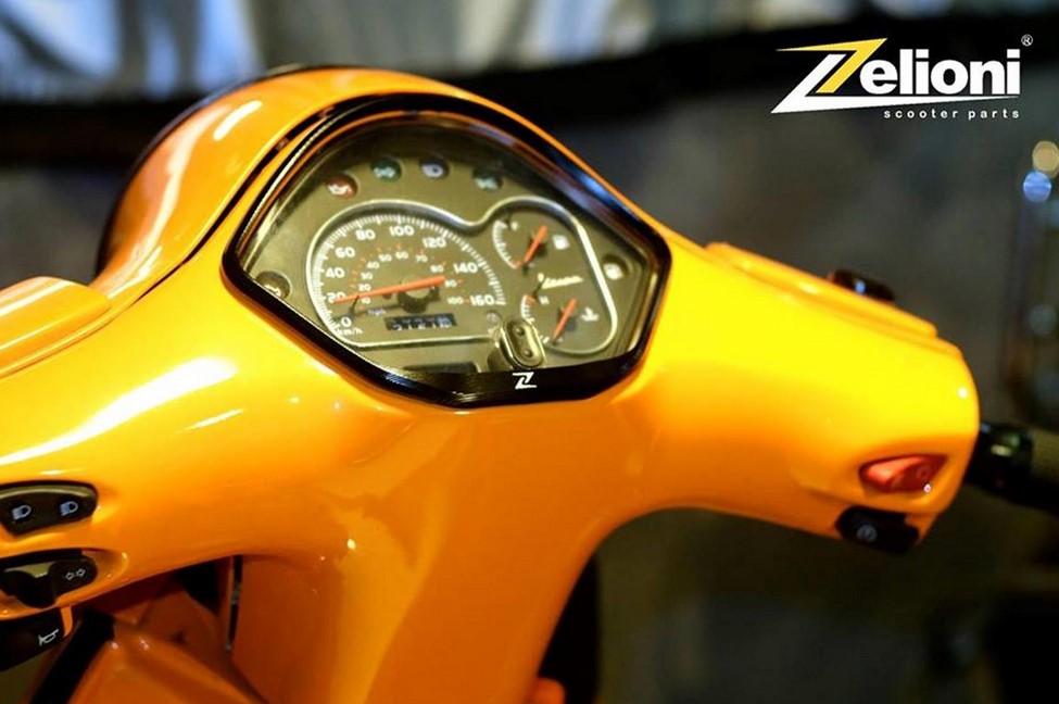 Anneau décoratif tachymètre pour Vespa GTS/GTS Super/GT/GT L 125-300ccm (-'13), noir