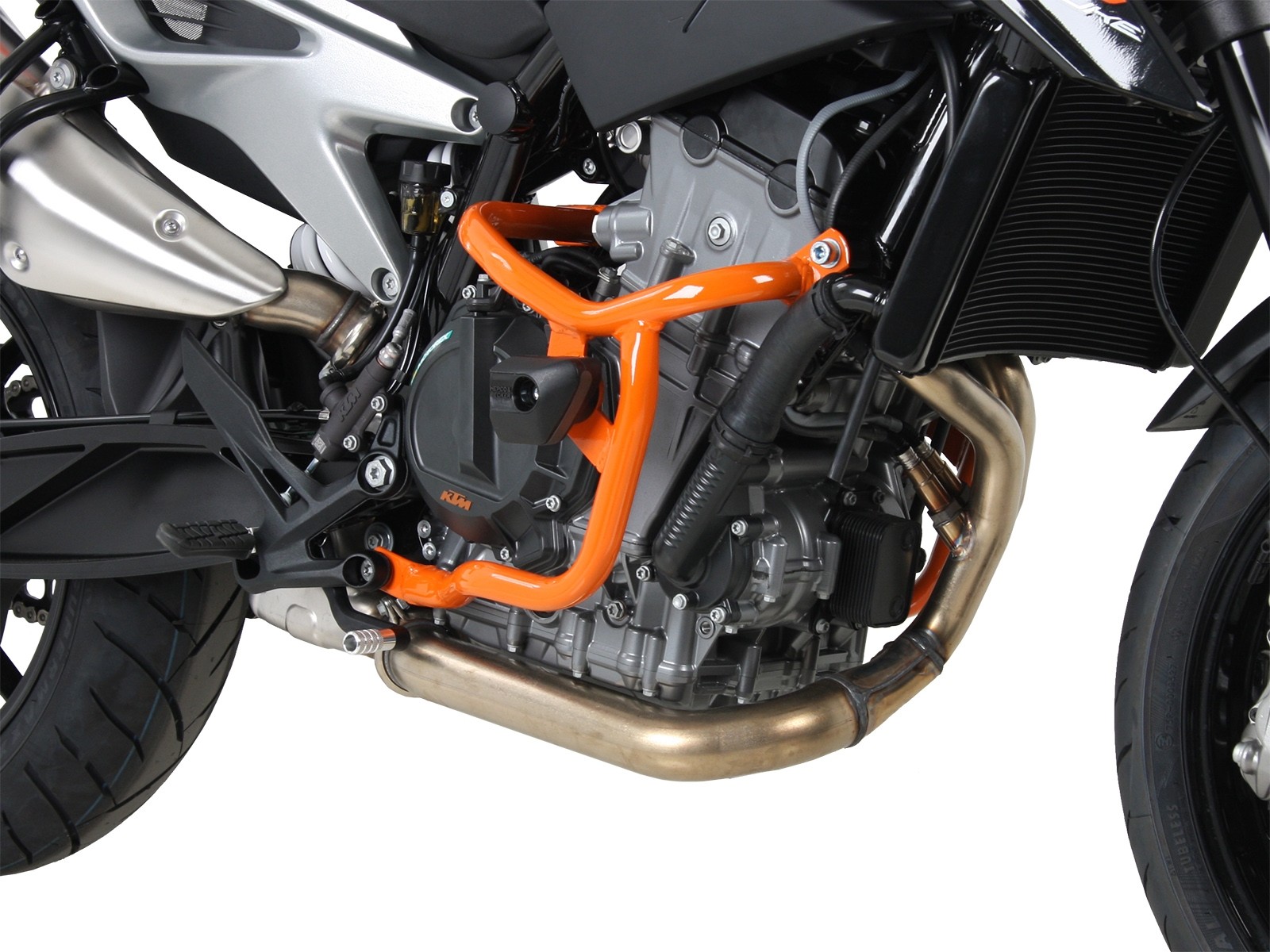 Arceau de protection moteur orange KTM 790 Duke à partir de l'année 2018 Hepco & Becker
