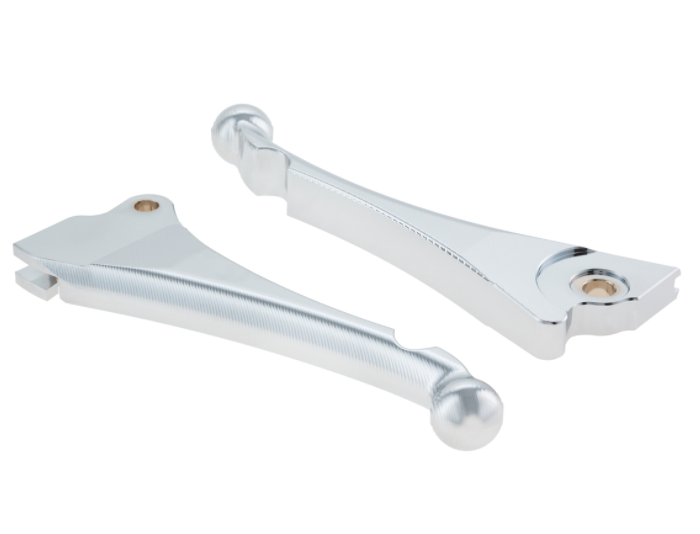 Kit levier de frein sport "Shorty 3D" gauche/droite pour Vespa LX/LXV/S/Primavera/Sprint, chrome