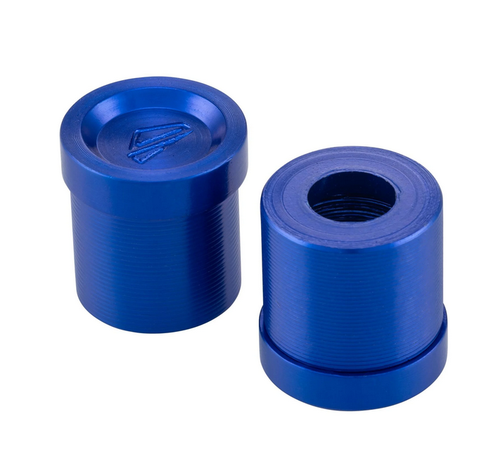 Cache trou rétroviseur gauche & droite FABRICA pour Vespa, bleu anodisé