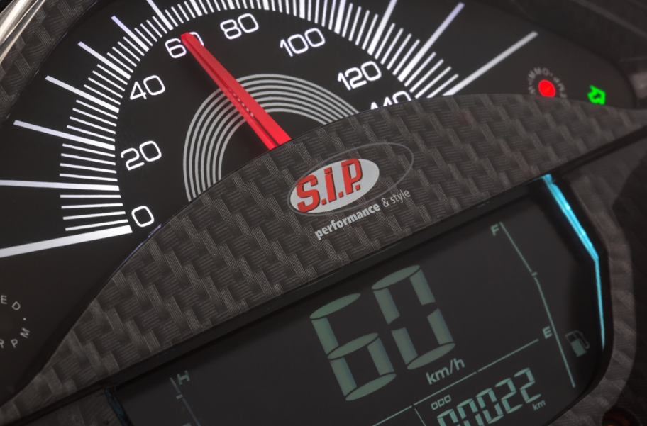 Compte-tours/tachymètre pour Vespa Primavera/Sprint 50-150ccm 2T/4T AC, carbonlook