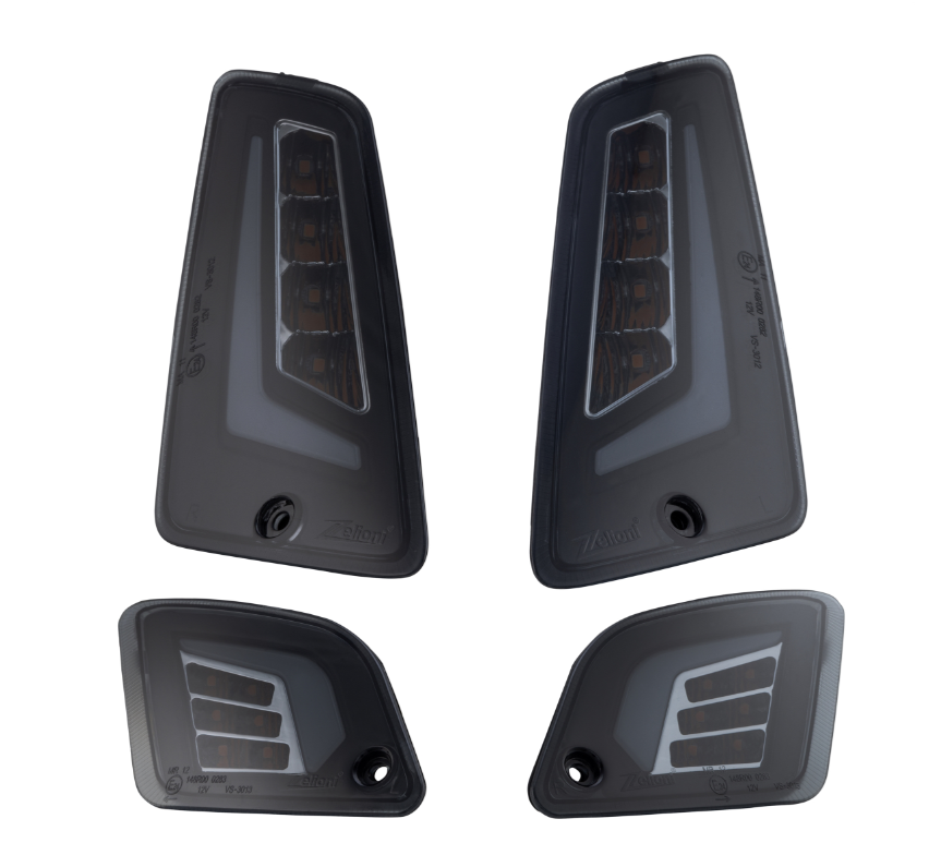 Kit de clignotants ZELIONI avant & arrière pour Vespa GTS/GTS Super/GTV 125-300ccm, teintés