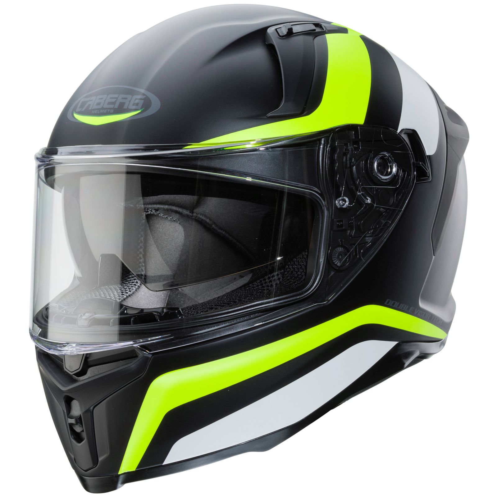 Caberg casque Avalon Blast, noir mat/blanc-fluo-jaune