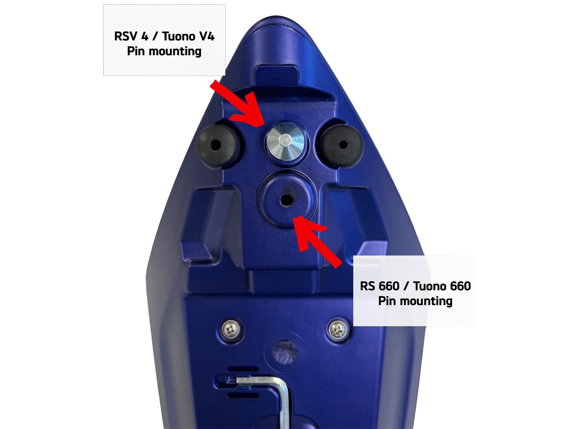 Cache siège passager noir mat pour Aprilia RS 660