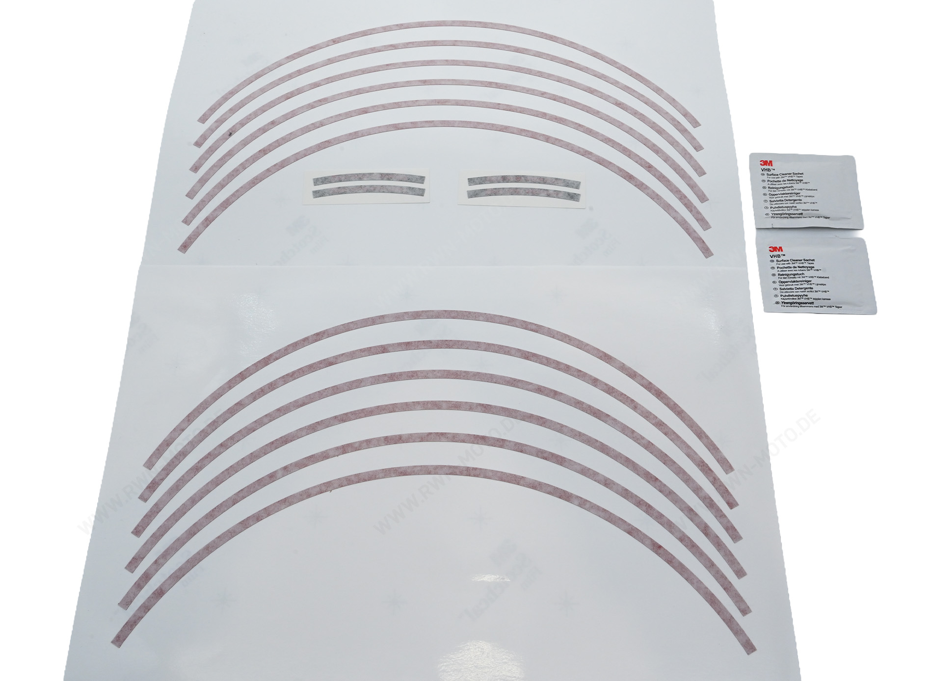 Jeu d'autocollants décoratifs pour jantes pour modèles Honda, rouge