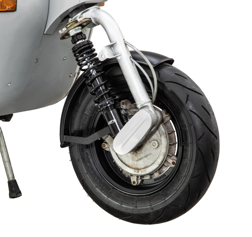 Aile 2.0 Garelli pour Vespa PX 80-200ccm, métal noir mat, support noir