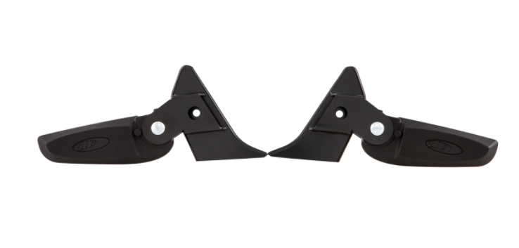 Repose-pieds droit et gauche pour Vespa Primavera/​Sprint 50-150ccm 2T/​4T AC, noir/noir