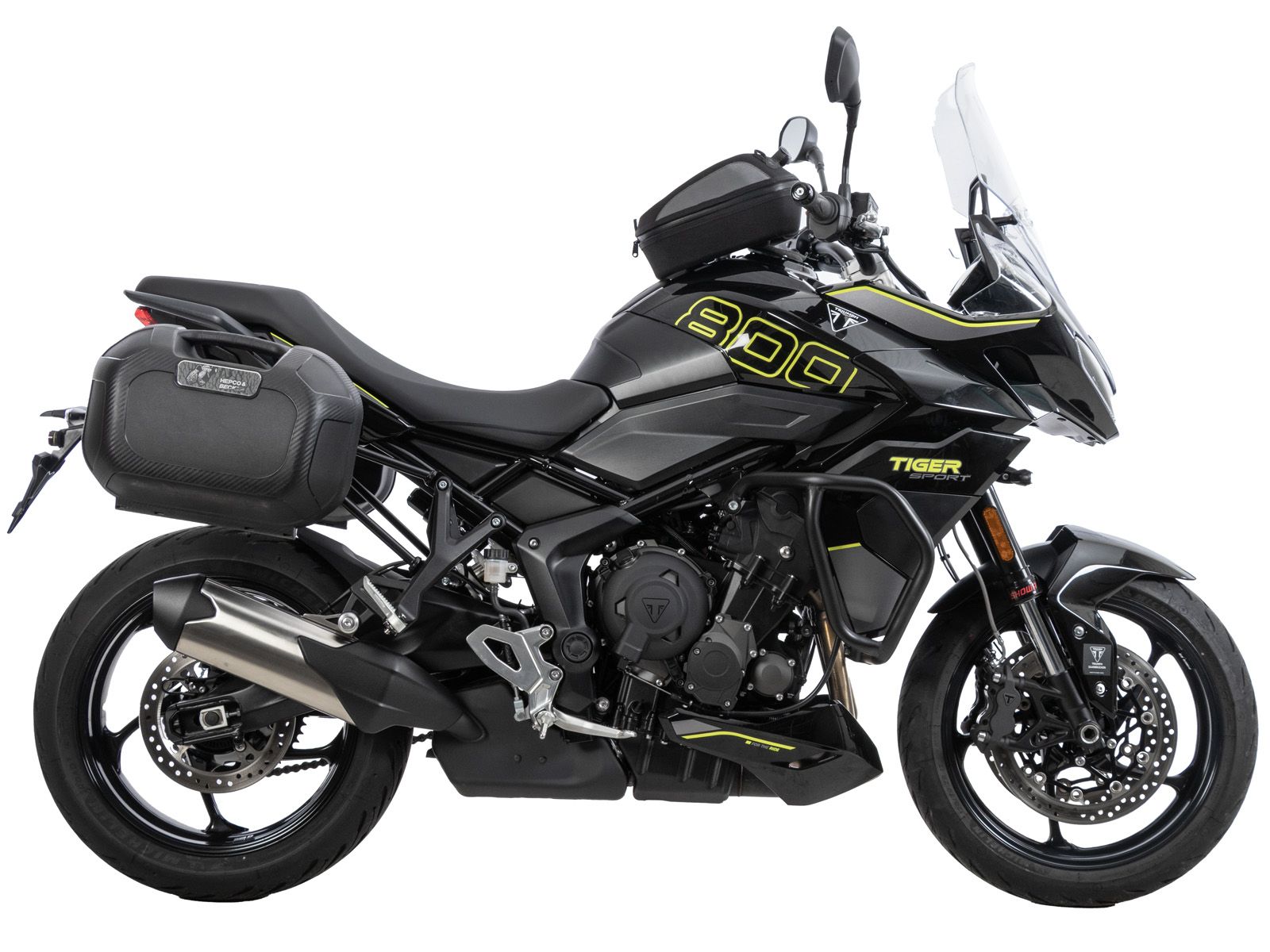 Supports latéraux C-Bow noirs pour Triumph Tiger Sport 800 (25-) Hepco & Becker