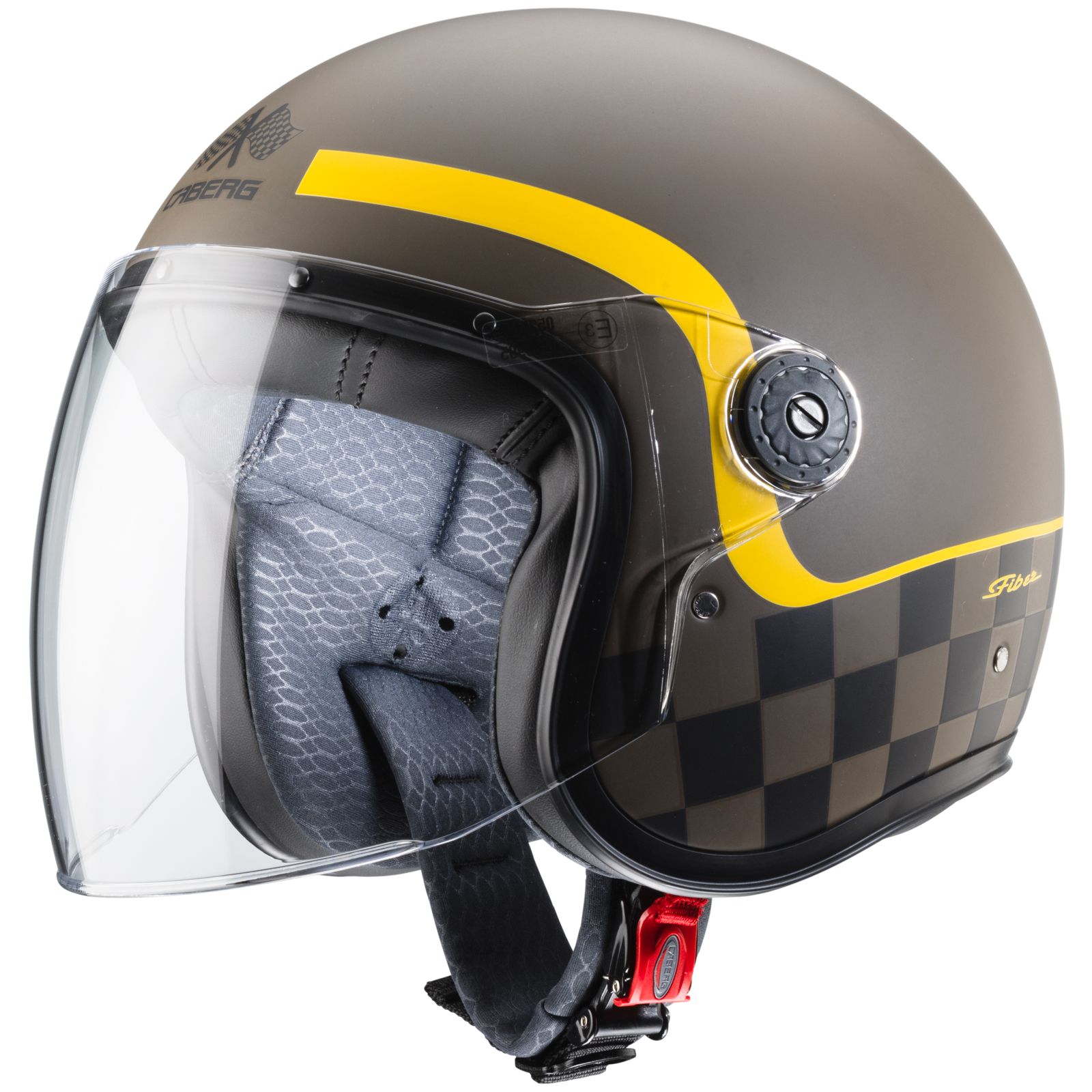 Caberg casque Freeride Formula, marron mat/jaune moutarde