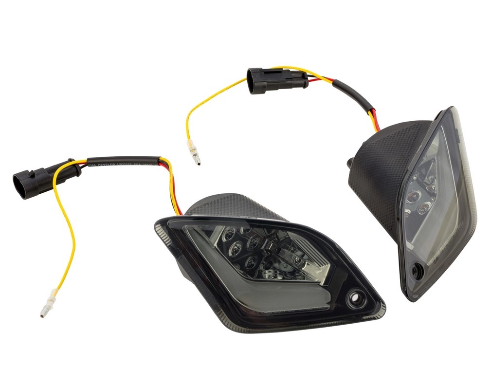 Kit de clignotants arrière gauche/droite pour Vespa GTS/GTS Super/GTV 125-300ccm ('14-22), teinté