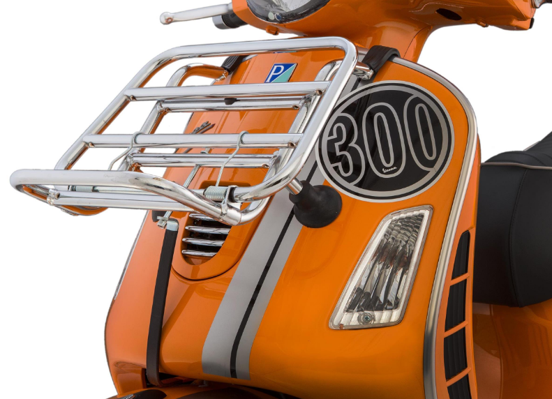 Porte-bagages avant pour Vespa GTS/GTS Super/GTV/GT 60/GT/GT L 125-300ccm, pliable, chrome