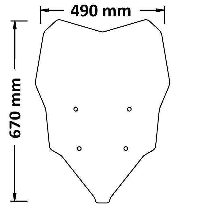 Pare-brise haut pour BMW F 900 XR (21-22), fumée légère