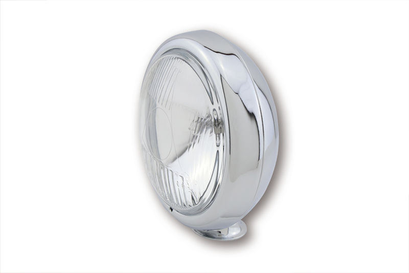 HIGHSIDER smart 4 1/2 pouces phares à distance chrome boîtier plat, E-approuvé (1pc)