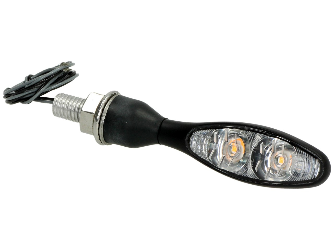 Clignotant Kellermann, Micro 1000 Extreme, acier, LED, V/H, G/D, 12 V, noir satiné, M8x20