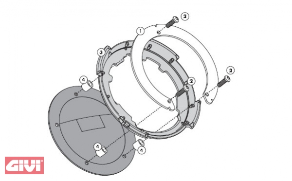 Givi fixation réservoir Ducati Monster 696/796/1100/EVO