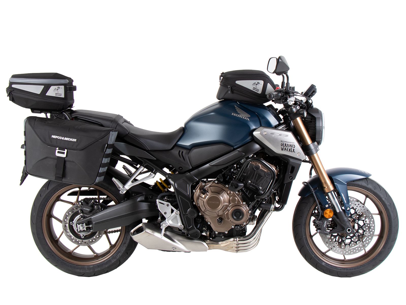 Anneau de réservoir Basic avec unité de fermeture de la sacoche de réservoir pour Honda CB 650 R (21-23) Hepco & Becker