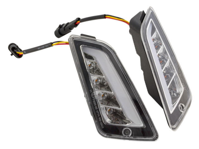 Kit clignotants avant & arrière pour Vespa GTS/GTS Super/GTV/GT 60/GT/GT L ('03-'13), clair