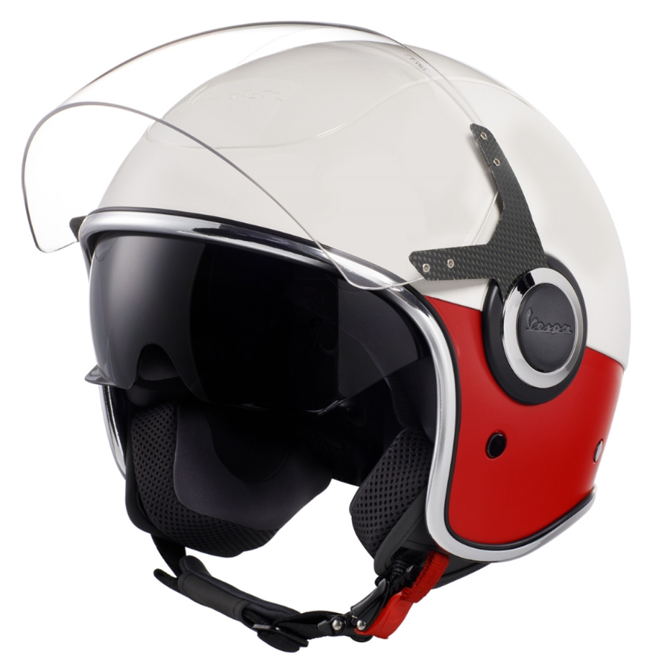 Casque Vespa VJ blanc / rouge