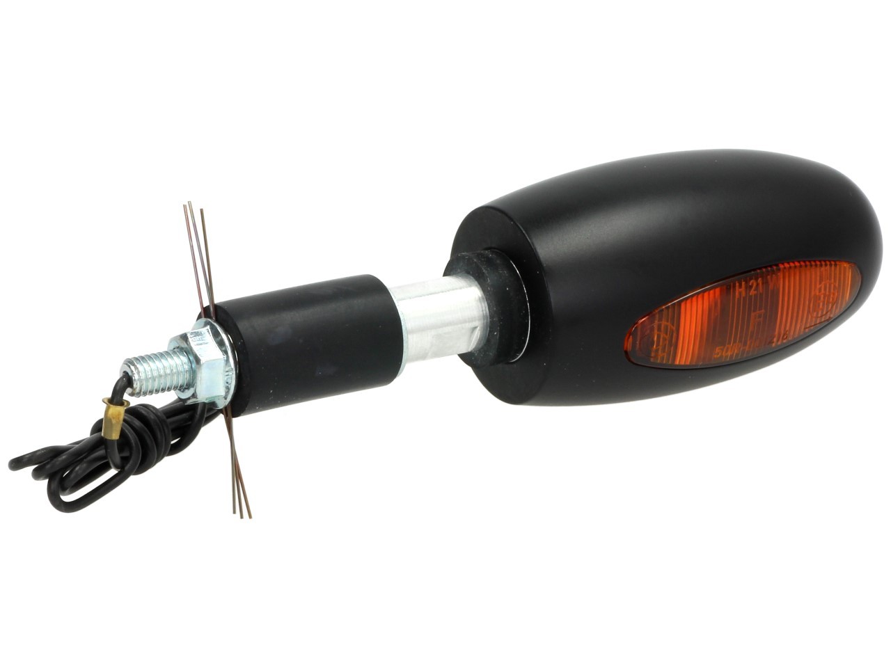 Clignotants Kellermann, BL 1000 yellow, aluminium, halogène, VR/VL, 12 V, 21 W, noir satiné