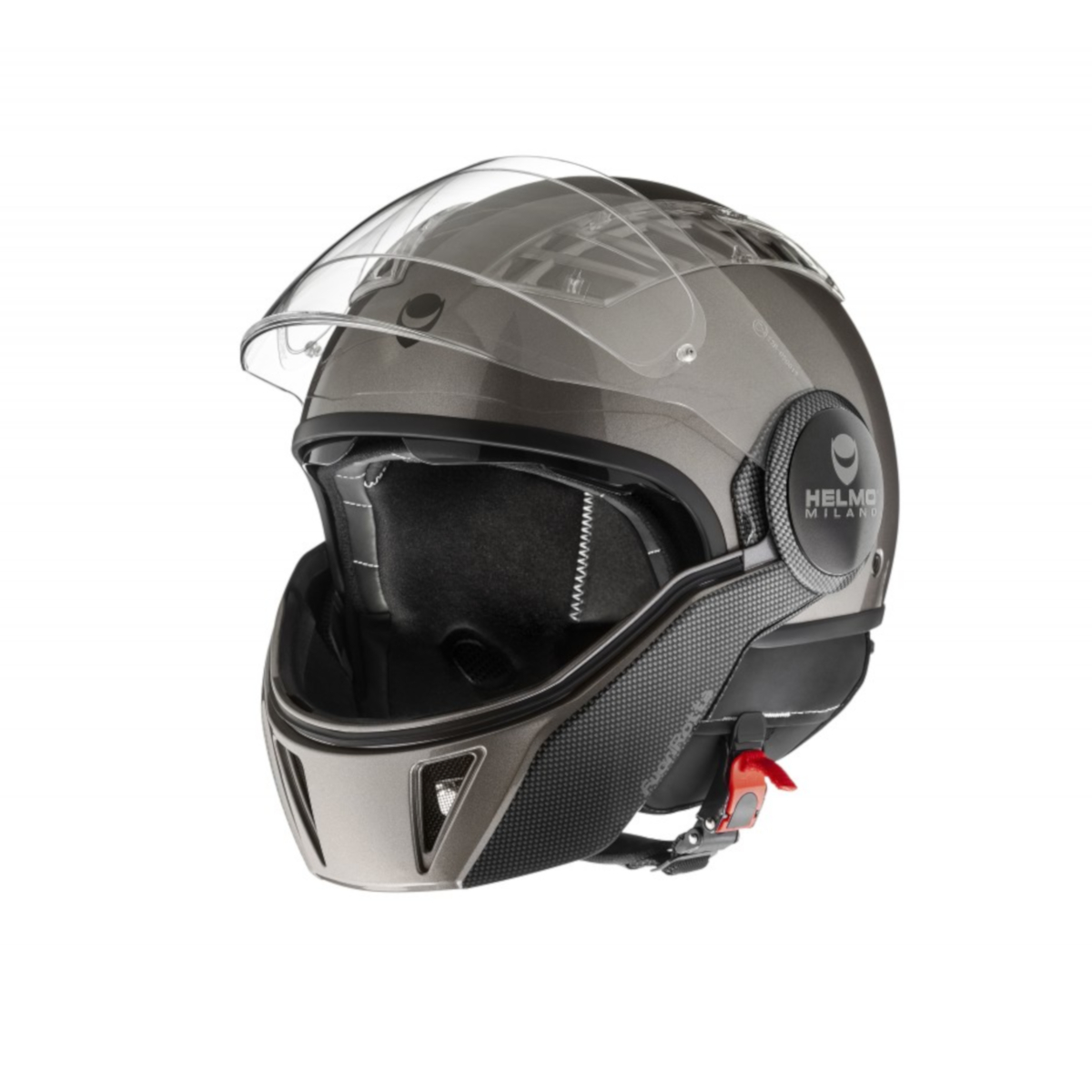 Helmo Milano Full casque jet, FuoriRotta, gris brillant