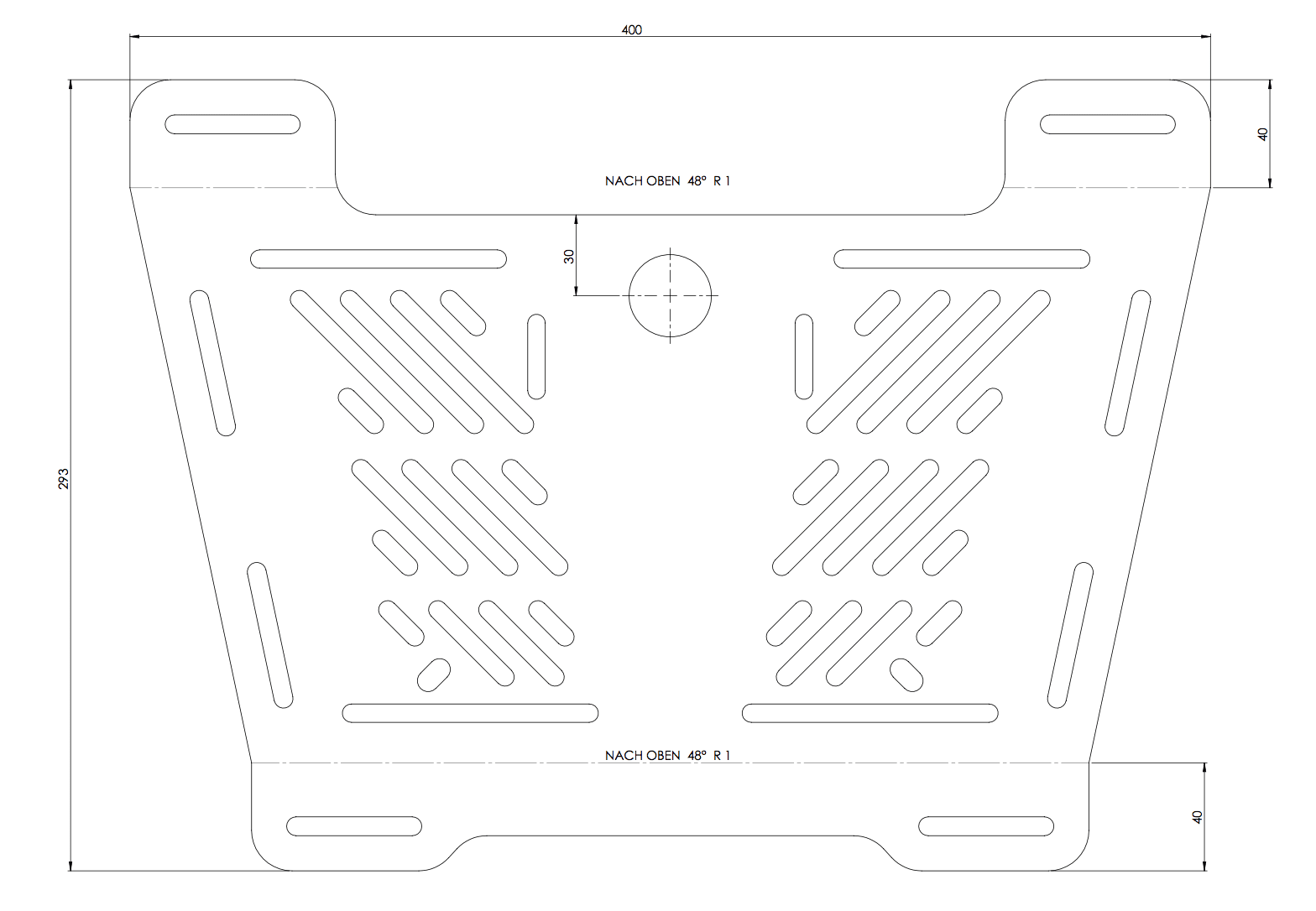 Elargissement du pont de bagages pour combinaison avec pont en acier inoxydable d'origine pour BMW F 800 GS (24-)