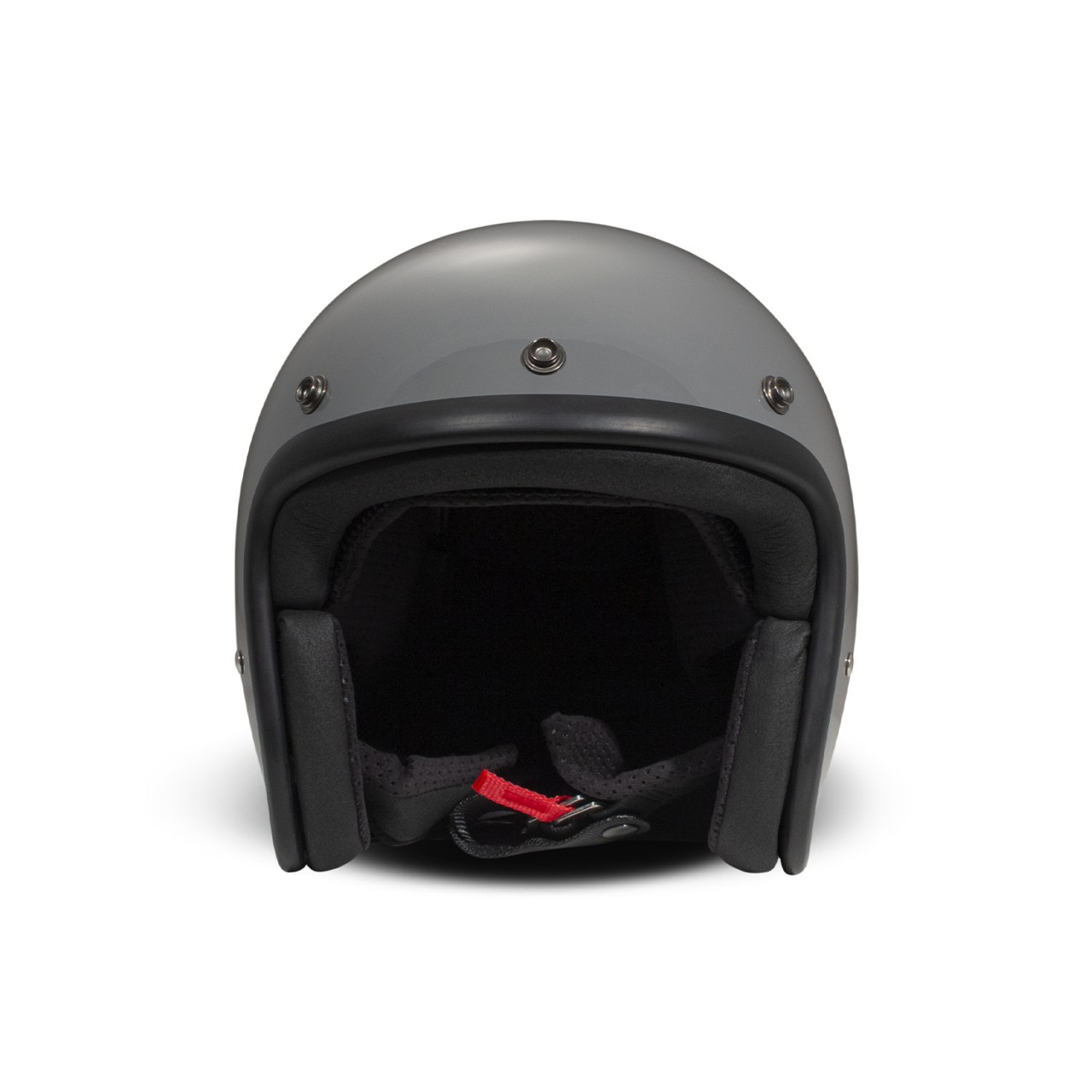 DMD casque jet rétro, gris, brillant, Crayon Grey, fibre de verre, ECE 22.06