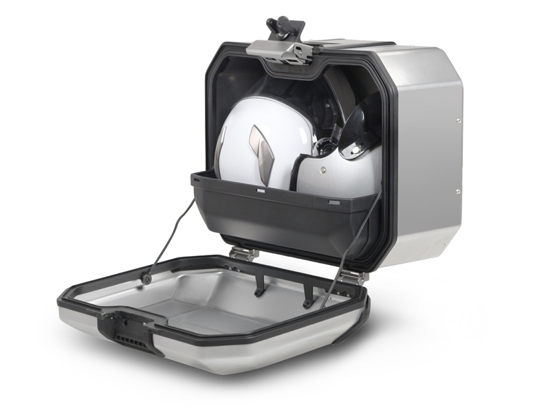 Shad valise latérale Terra TR47, droite, aluminium argenté, 47 l