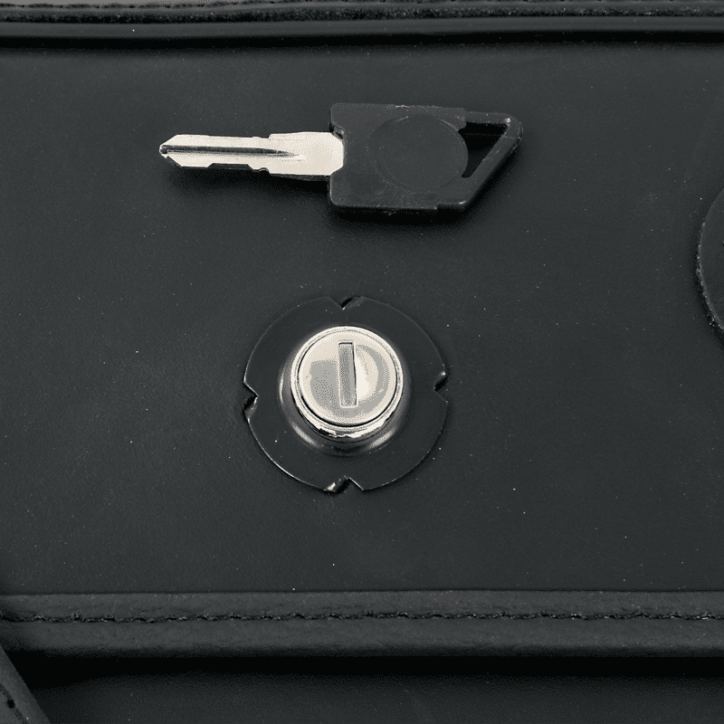 Jeu de valises latérales Buffalo Big Custom noir pour porte-sacs tubulaires Hepco & Becker