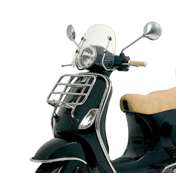 Porte-bagages avant original pliable chromé Vespa LX