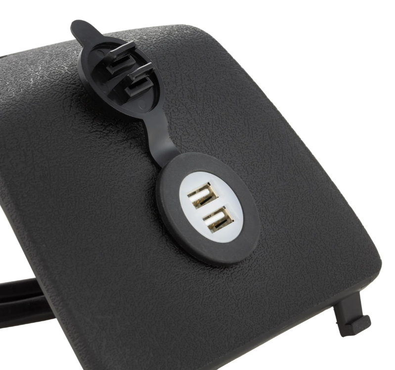 Cache-bagages gauche avec prise USB pour Vespa GTS/GTS Super/GTV/GT, noir