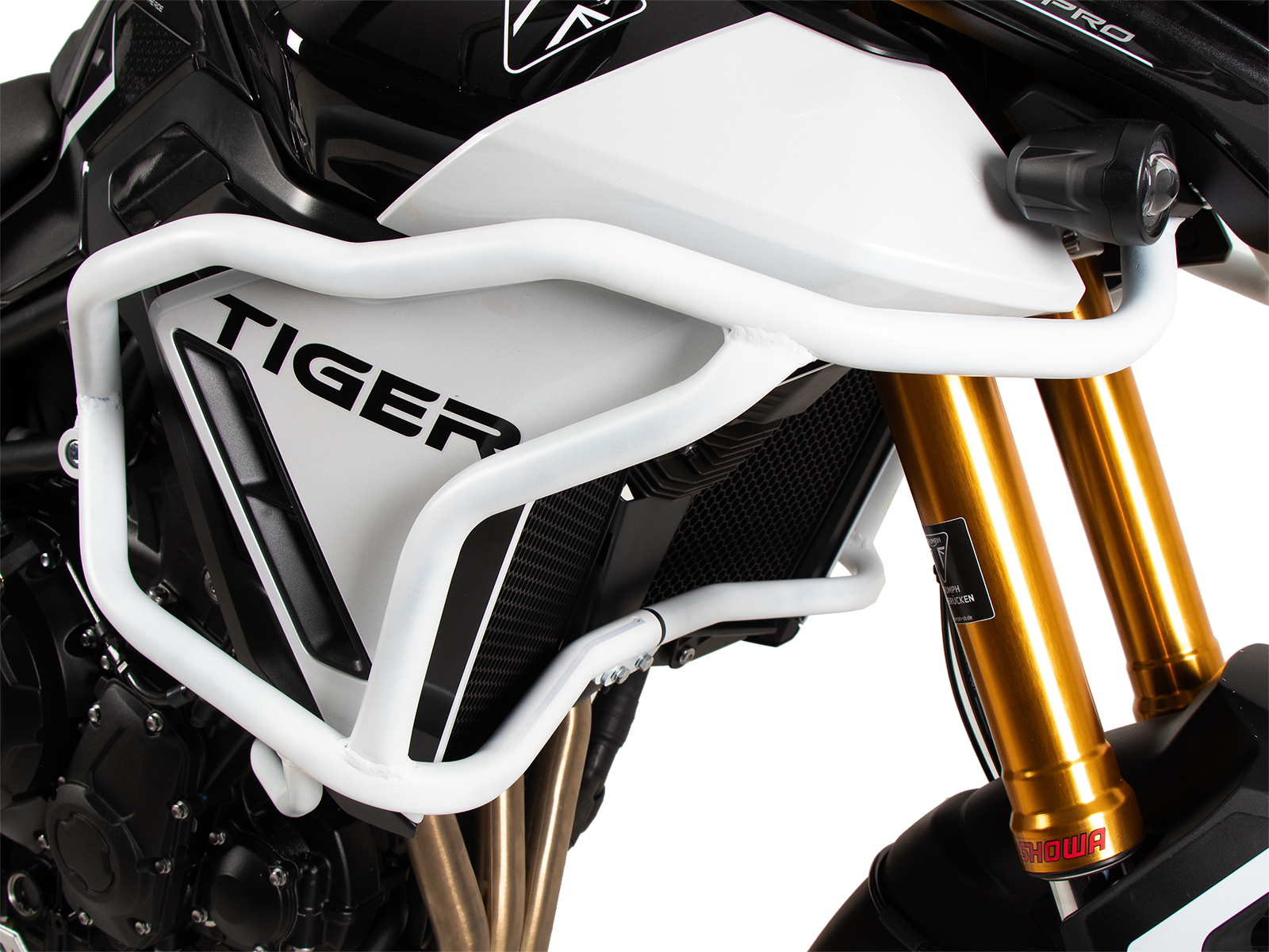 Arceau de protection du réservoir "Solid" blanc pour Triumph Tiger 900 Rally Pro (24-) Hepco & Becker