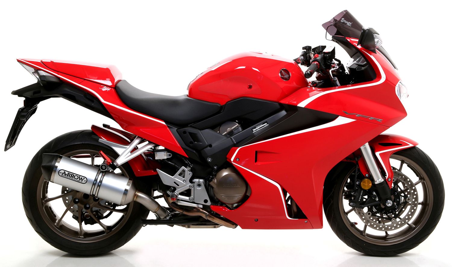 ARROW Auspuff RACE TECH für Honda VFR800F 2017- Aluminium silber mit Carbonkappe