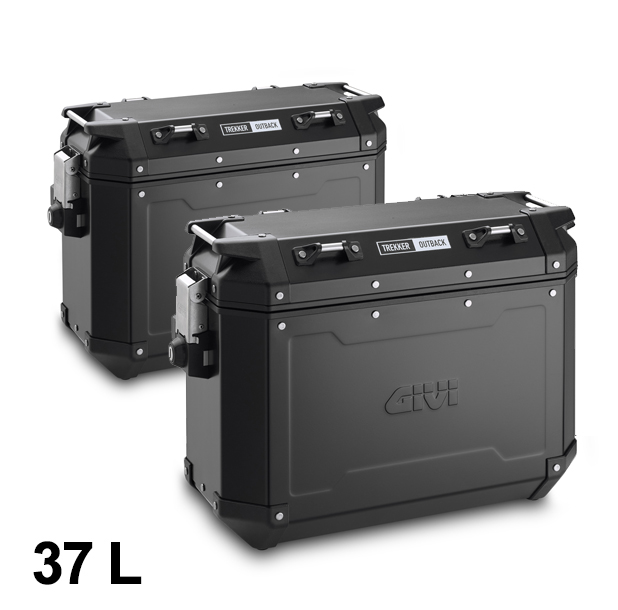 Givi Kit de valises latérales en aluminium Trekker Outback 37L noir Monokey