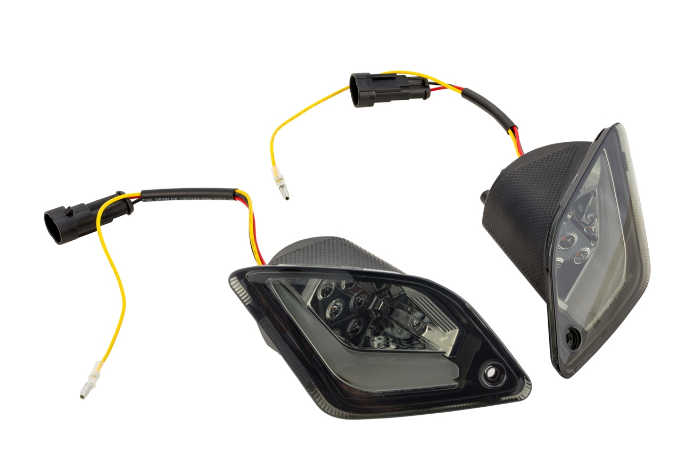 Kit clignotants avant & arrière pour Vespa GTS/GTS Super/GTV 125-300ccm ('14-), teintés