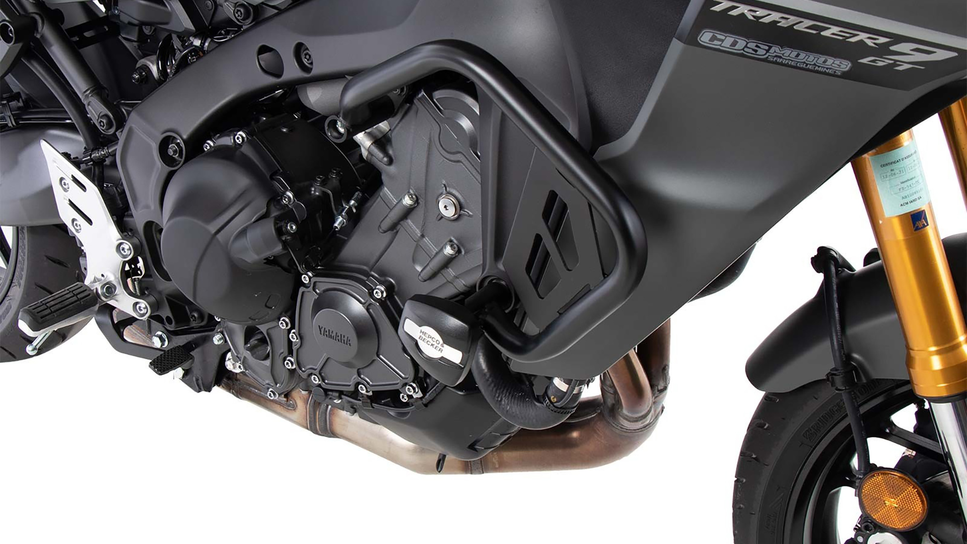 Arceau de protection moteur avec protectionpad pour Yamaha Tracer 9 / GT (2021-) Hepco & Becker