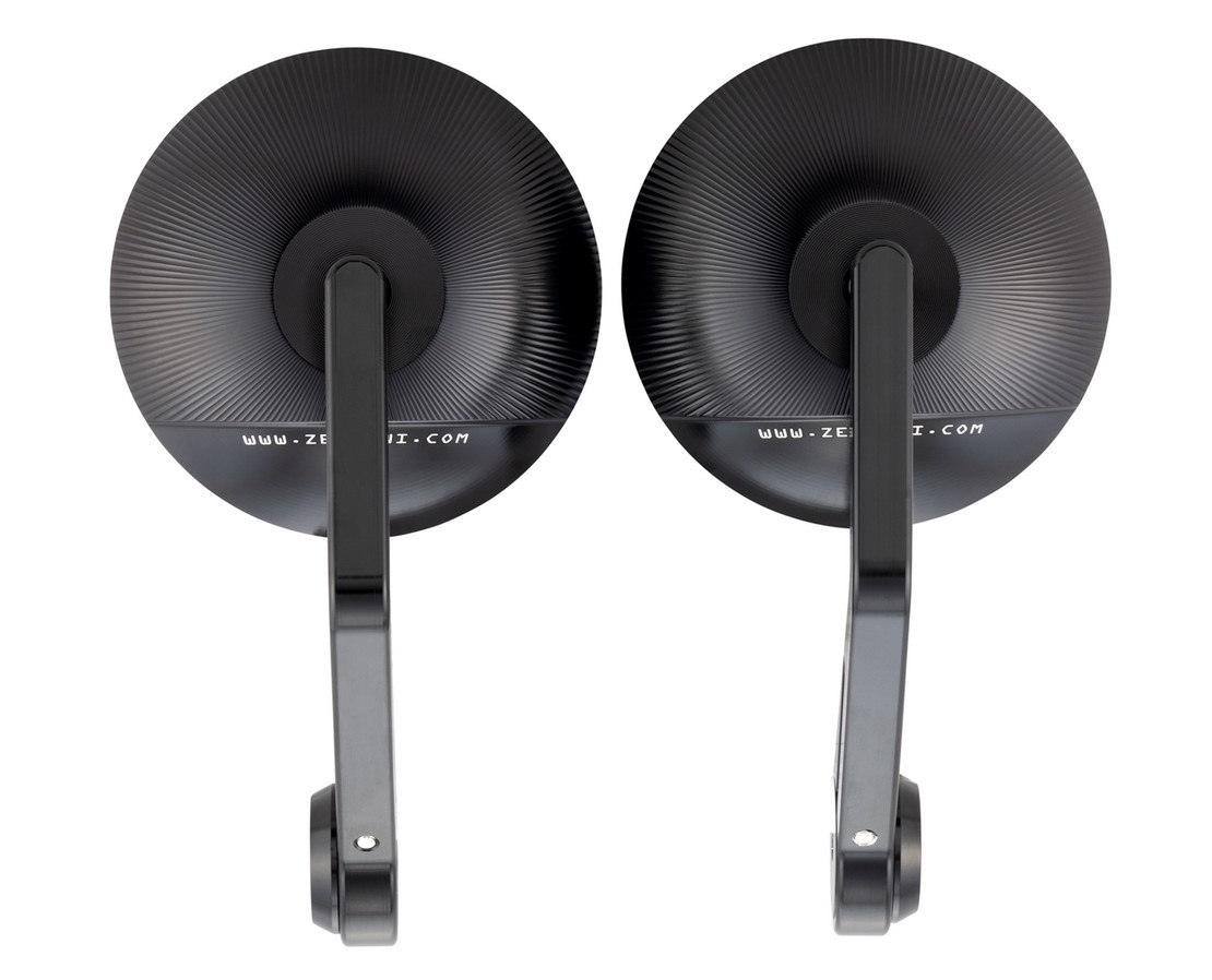 Rétroviseur d'extrémité de guidon ZELIONI pour Vespa, droite et gauche, noir anodisé