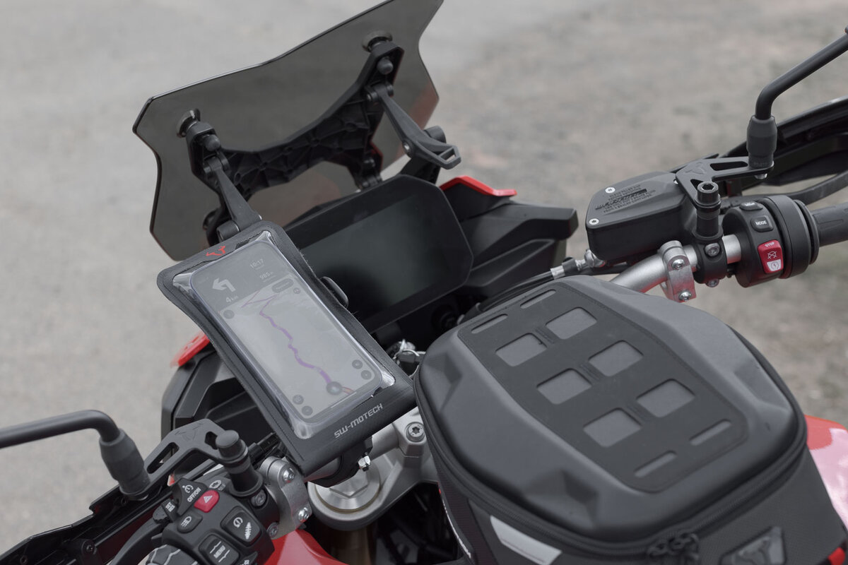 Support Navi Kit T-Lock avec Smartphone Drybag pour Aprilia RSV 4 Tuono 1100 (21-) - SW Motech-Copy