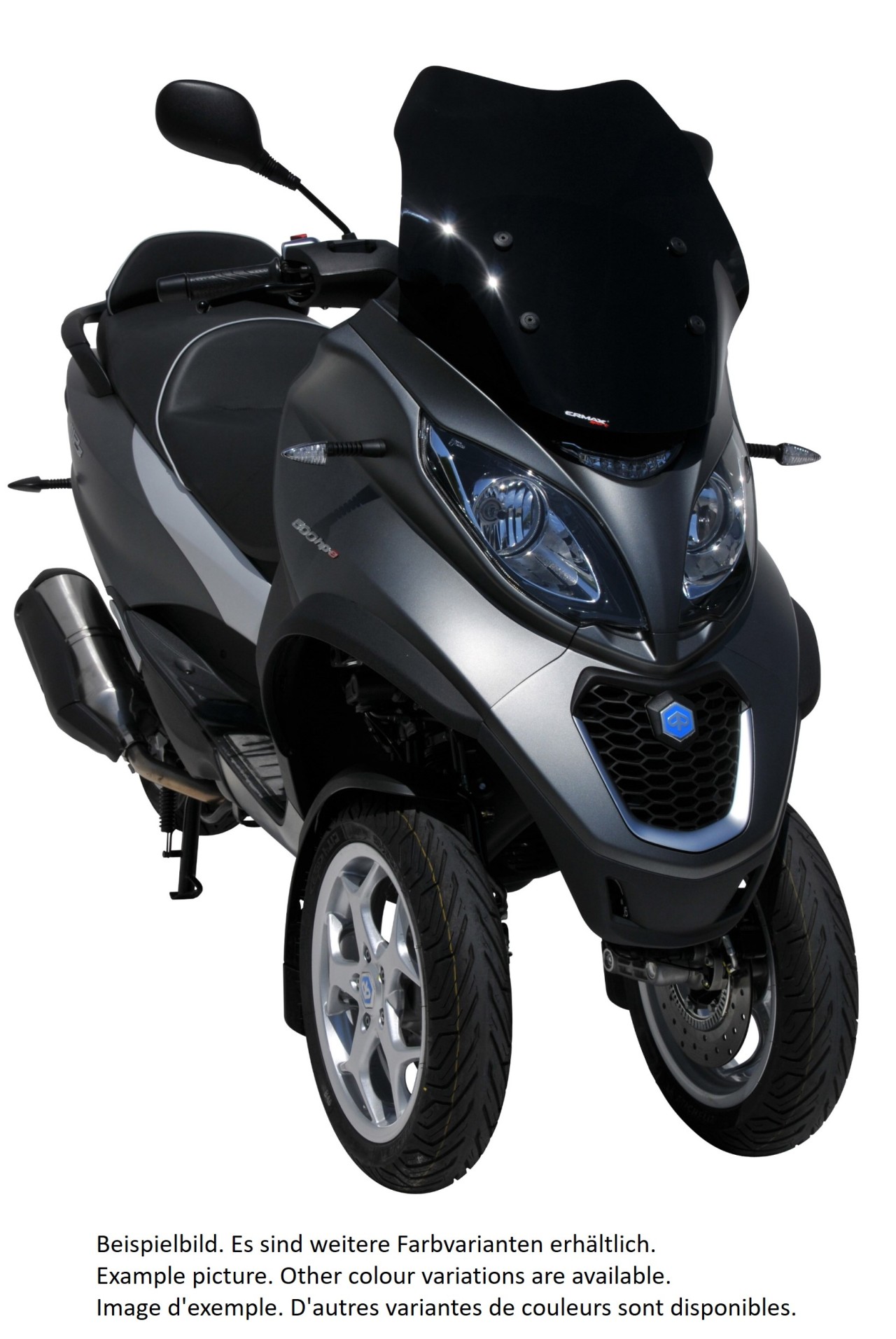 Pare-brise ERMAX Sport pour Piaggio MP3 400 HPE (-22), noir
