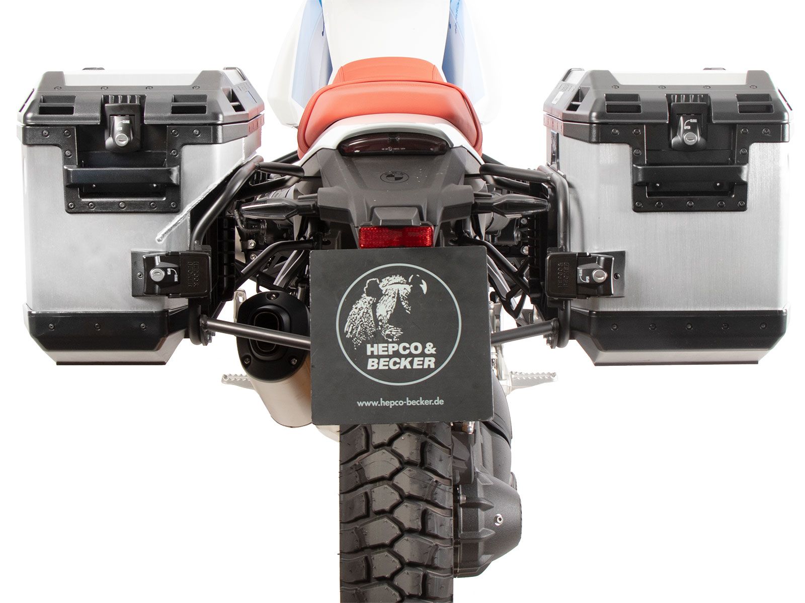 Kit de support de valises Cutout support incl. kit de valises Xplorer Cutout argent pour BMW R 12 G/S (25-)