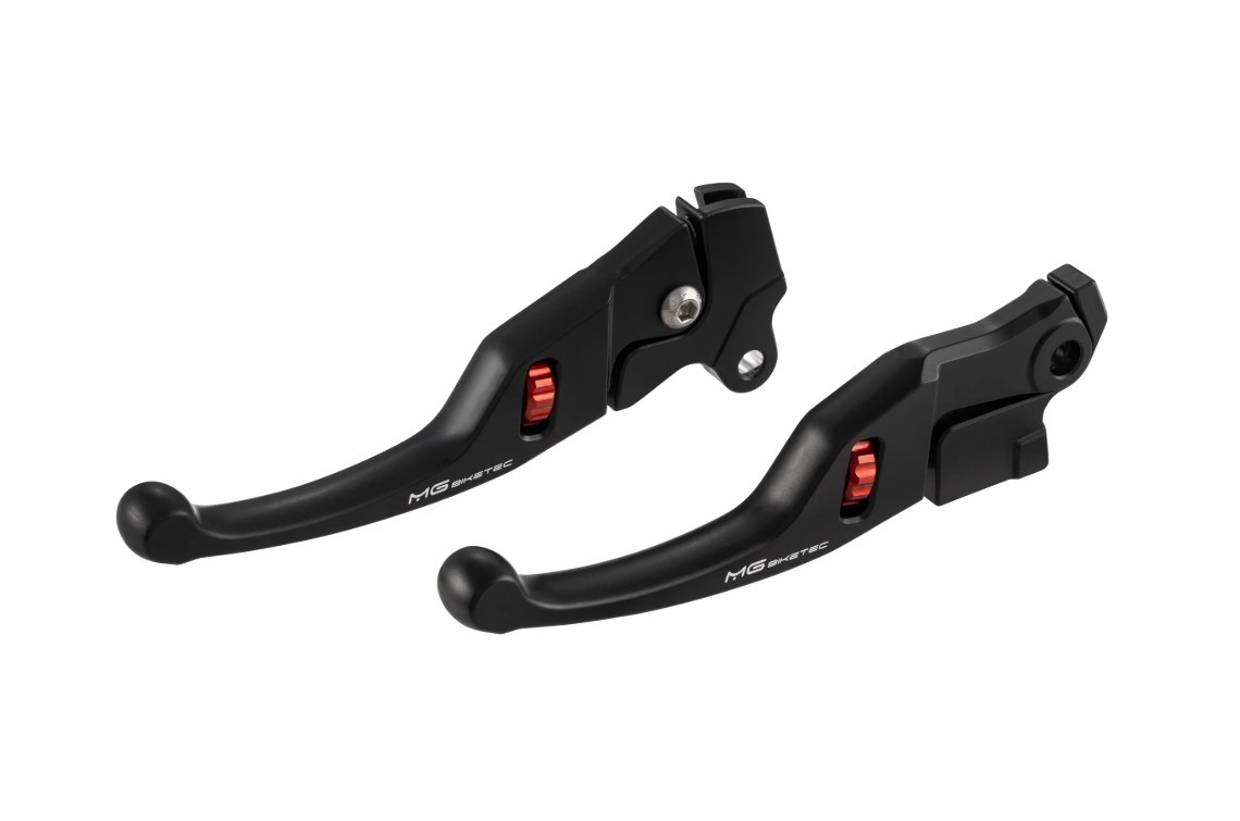 Kit de leviers de frein sport MG Biketec noirs pour Vespa Primavera /​Sprint 50-150 cm³ 4 temps (24-) Euro5+