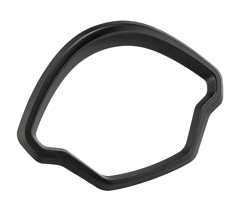 Anneau décoratif tachymètre pour Vespa GTS/GTS Super 125/300ccm (`22-), alu, noir anodisé