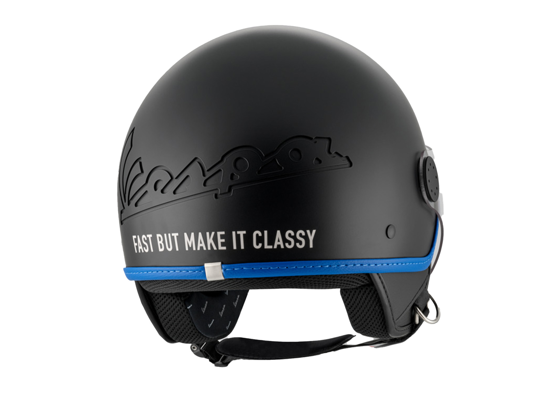 Casque jet Vespa Visor 4.0 DEC Blade noir mat