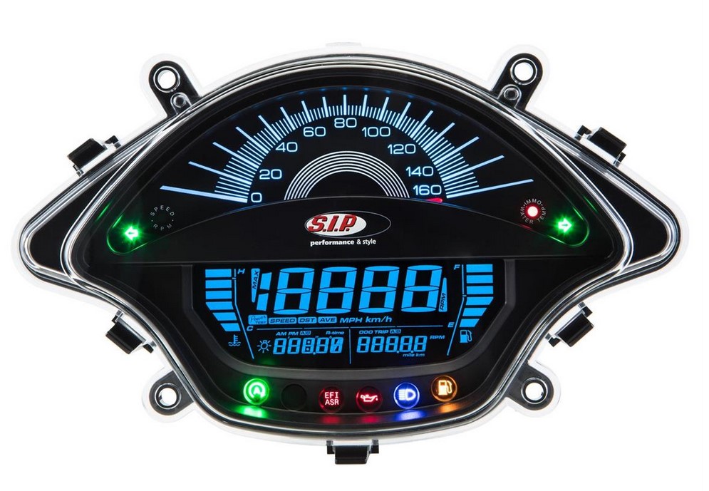 Compte-tours/tachymètre pour Vespa GTS/GTS Super 300ccm FL ('14-), noir