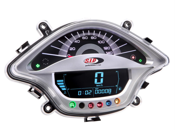 Compte-tours/tachymètre pour Vespa Primavera/Sprint 50-150ccm 2T/4T AC, argenté